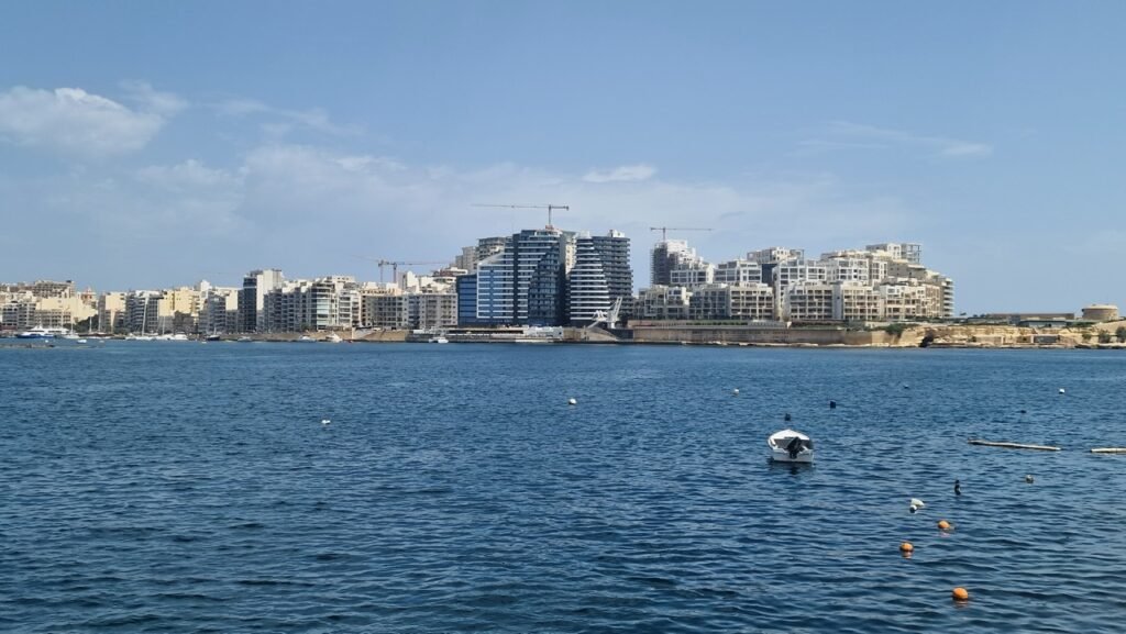 Sliema's modern view from the ferry